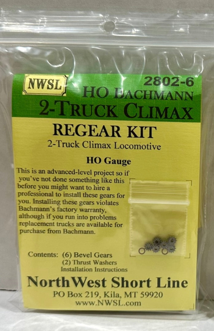 Bevel Gear, HO Bachman 2-truck Climax upgrade bevel gear (6)