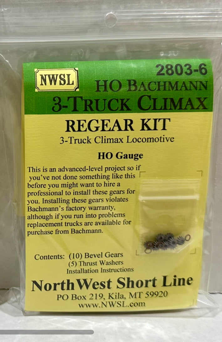 Bevel Gear, HO Bachman 3-truck Climax upgrade bevel gear (10)