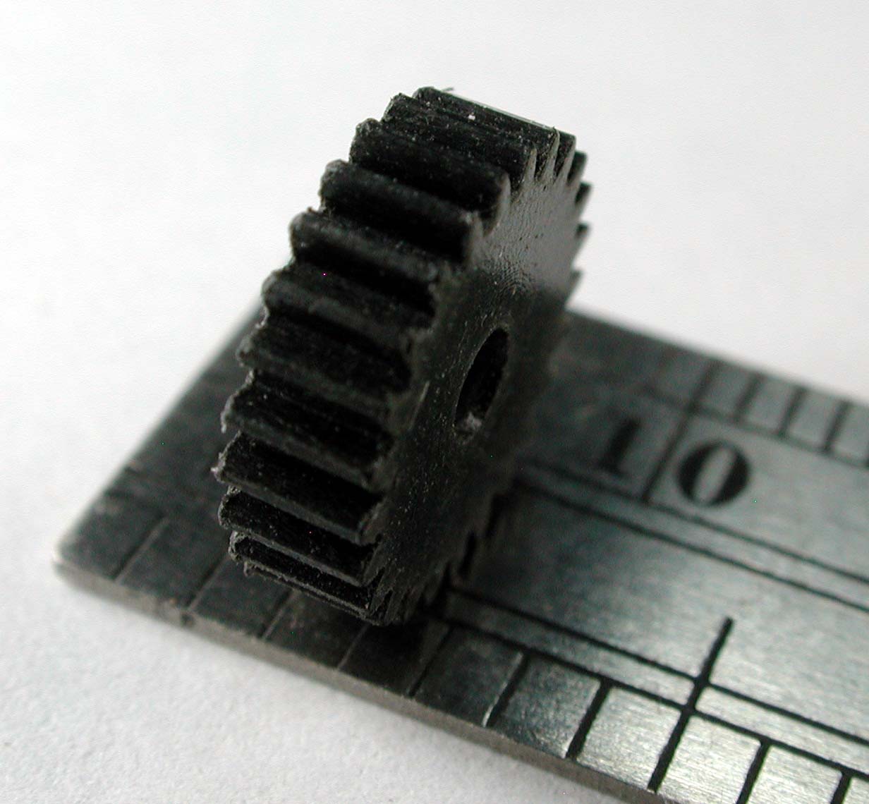 Worm Gear, 0.35mod x 25 Teeth x 9.45 OD x 0.115" Face x 2.0mm Bore, Delrin