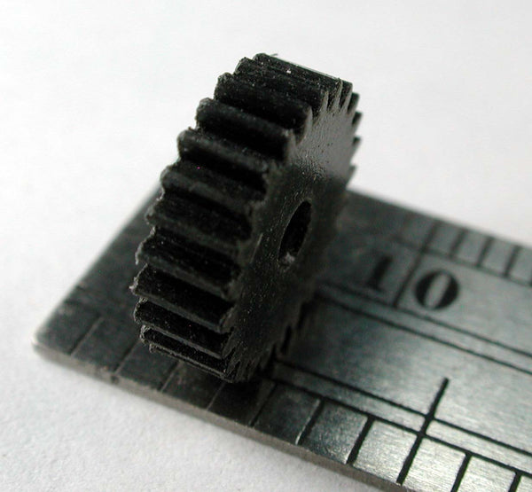 Worm Gear, 0.35mod x 25 Teeth x 9.45 OD x 0.115" Face x 2.0mm Bore, Delrin