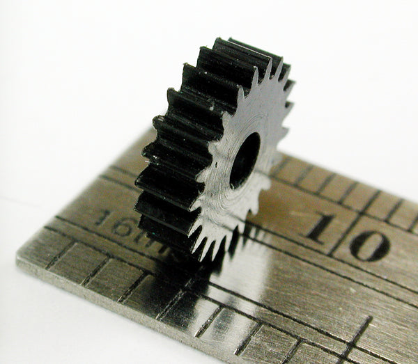 Worm Gear, 0.35mod x 21 Teeth x 8.1mm OD x 0.099" Face x 2.4mm Bore, Delrin