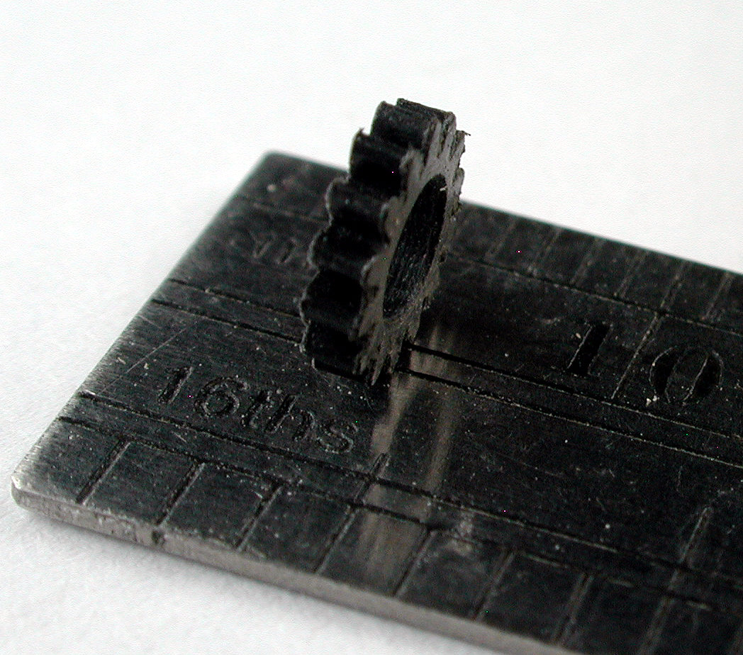 Worm Gear, 72DP x 14 Teeth x 5.6mm OD x 0.051" Face x 0.116" Bore, Delrin