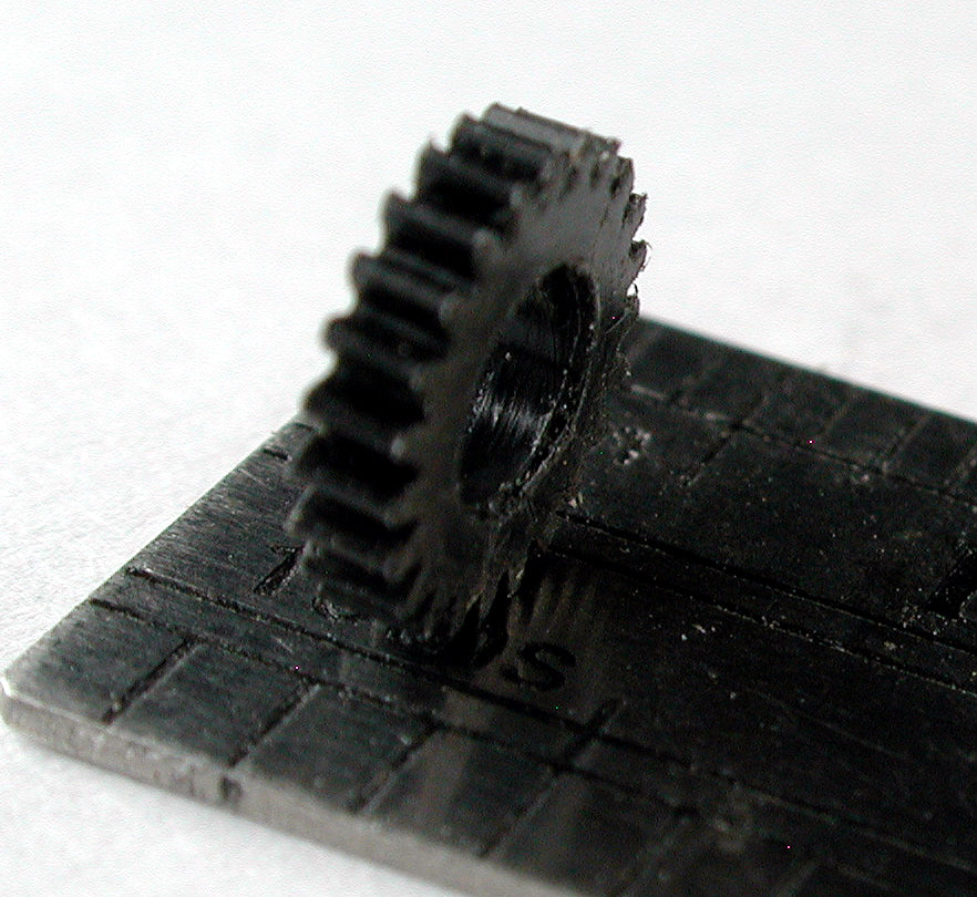 Worm Gear, 0.25mod x 23 Teeth x 6.4mm OD x 0.055" Face x 0.122" Bore, Delrin