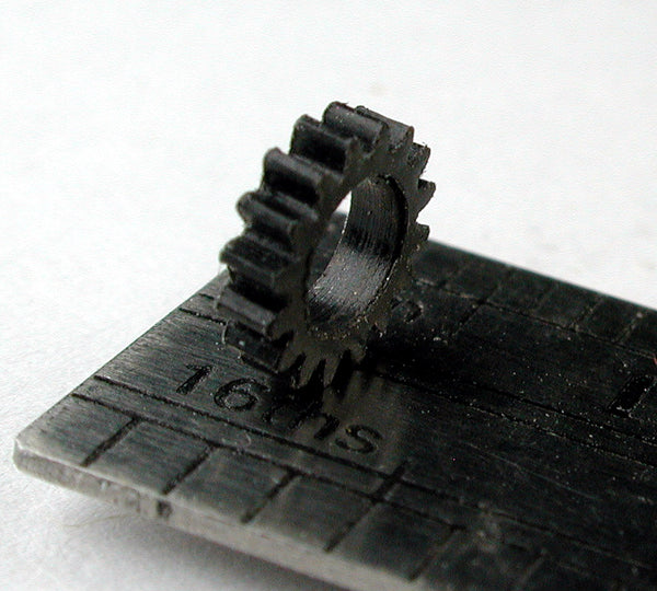 Worm Gear, 0.3mod x 16 Teeth x 5.4mm OD x 0.055" Face x 1/8" Bore, Delrin