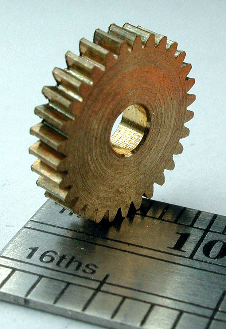 Worm Gear, 72DP x 30 Teeth x 11.3mm OD x 0.085" Face x 3.0mm Bore, Brass