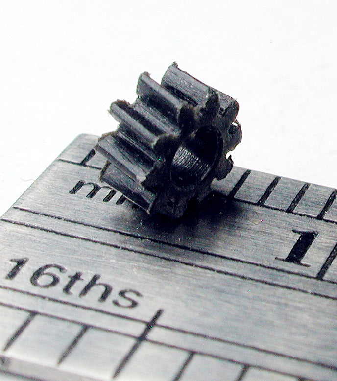 Worm Gear, 72DP x 10 Teeth x 4.52mm OD x 0.085" Face x 2.0mm Bore, Delrin