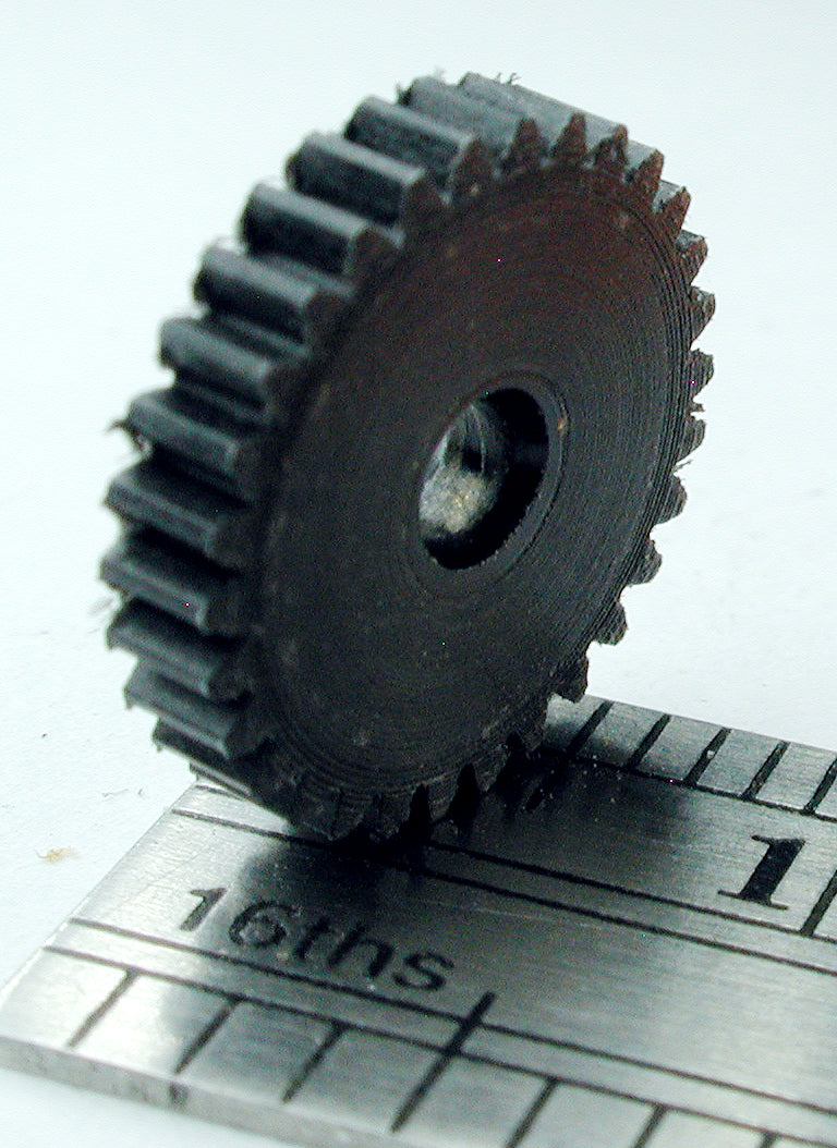 Spur Gear, 72DP x 30 Teeth x 11.3mm OD x 0.085" Face x 3/32" Bore, Delrin