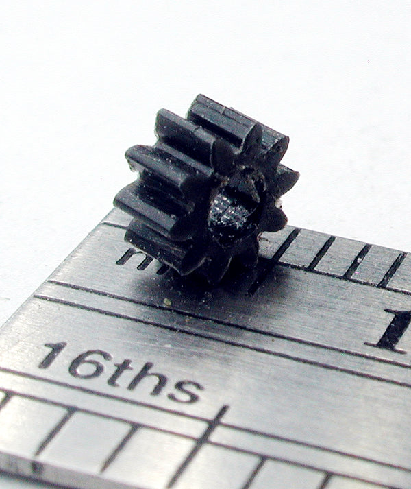 Spur Gear, 72DP x 10 Teeth x4.52mm OD x 0.085" Face x 2.0mm Bore, Delrin