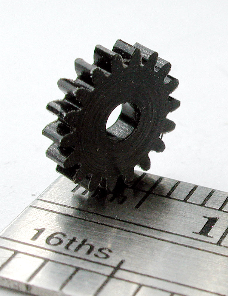 Spur Gear, 0.3mod x 18 Teeth x 7.8mm OD x 0.059" Face x 2.0mm Bore, Delrin