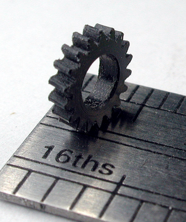 Worm Gear, 0.3mod x 18 Teeth x 6.0mm OD x 3.21mm Bore, Delrin