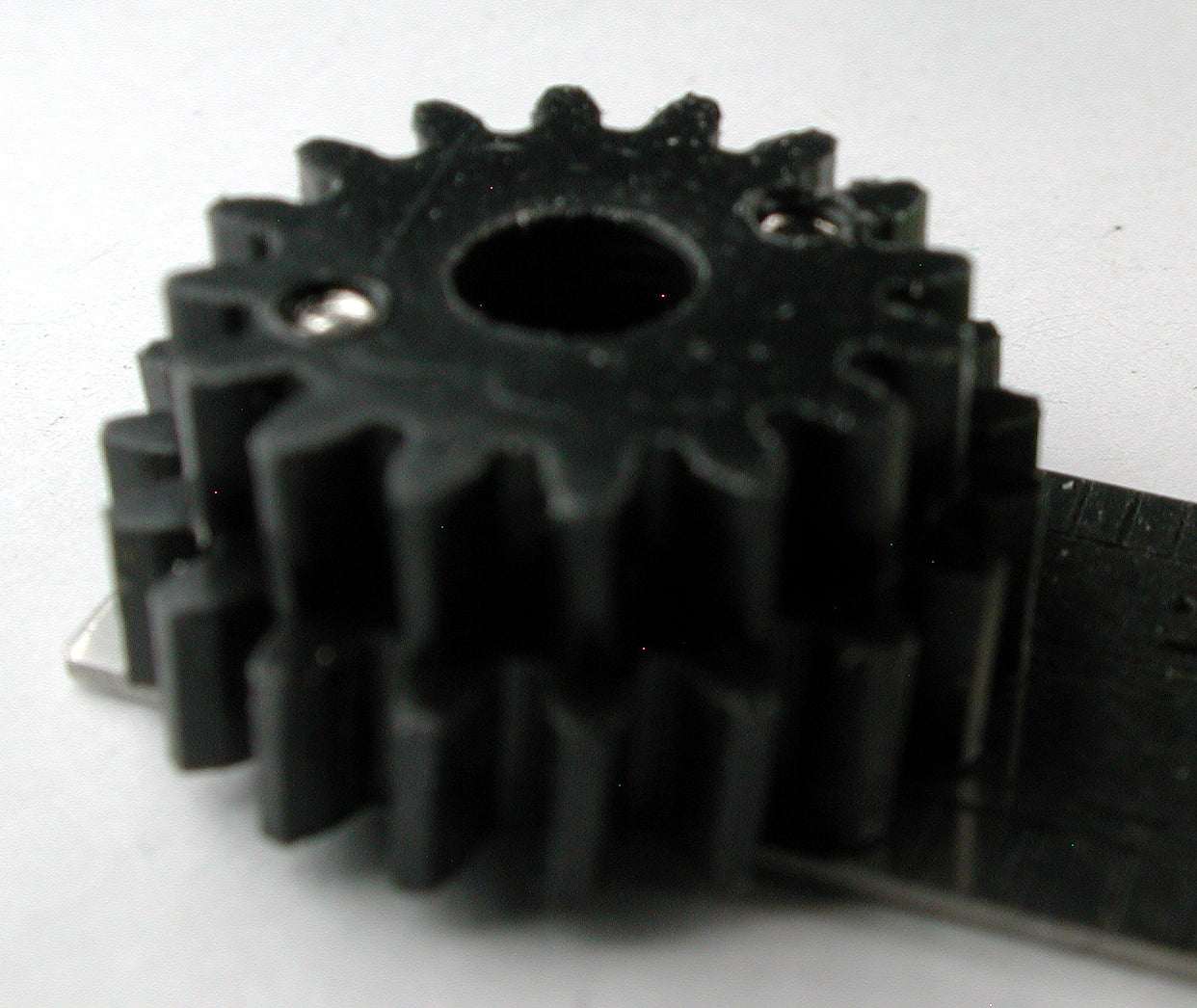 Worm/Worm Gear, 0.75mod x 16/20 Teeth Compound x 4.0mm Slip Bore, Delrin/Delrin