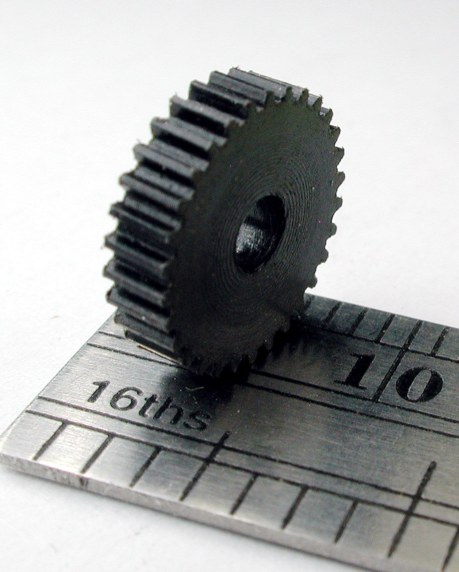 Worm Gear, 0.3mod x 30 Teeth x 9.6mm OD x 2.5mm Bore, Delrin