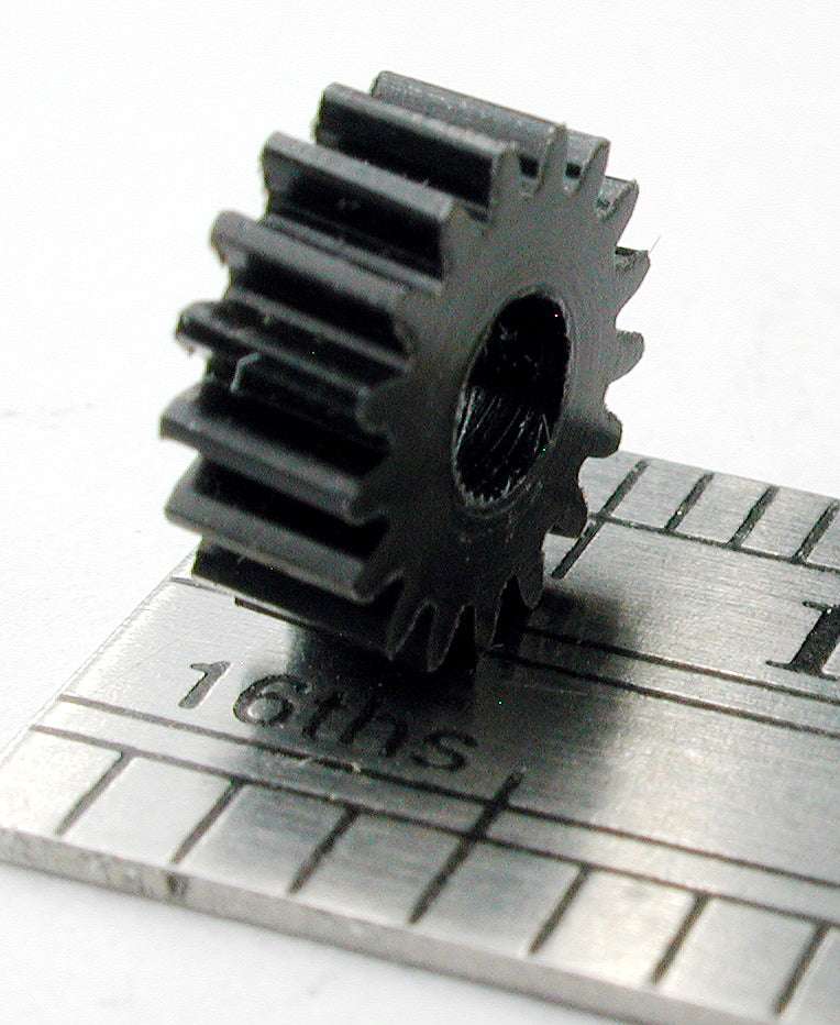Worm Gear, 0.4mod x 17 Teeth x 7.6mm OD x 0.118" Face x 3.0mm Bore, Delrin