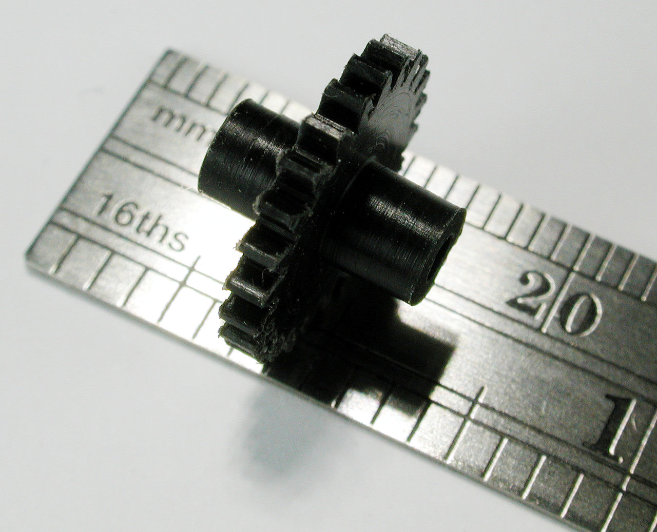 Spur Gear, 0.5mod x 24 Teeth x 13.0mm OD x 0.060" Face x 2.0mm Bore, Delrin, Hubbed