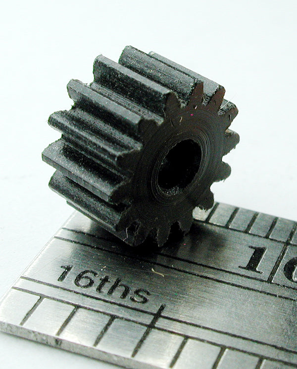 Spur Gear, 0.5mod x 14 Teeth  x 8mm OD x 4.47mm Face x 2.4mm Bore, Delrin (Walthers Amer. Crane)