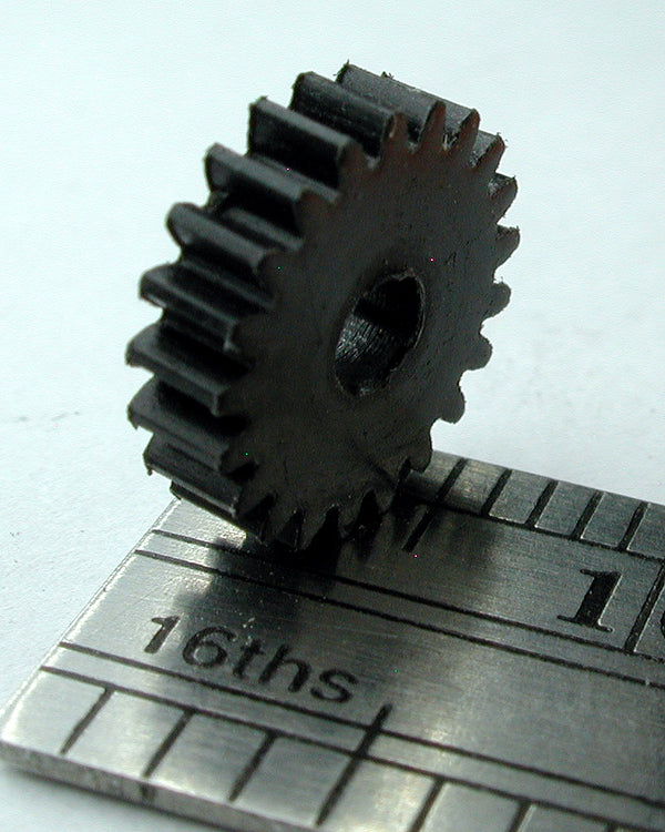Worm Gear, 0.4mod x 21 Teeth x 8.2 OD x 0.095" Face x 2.4mm Bore, Delrin