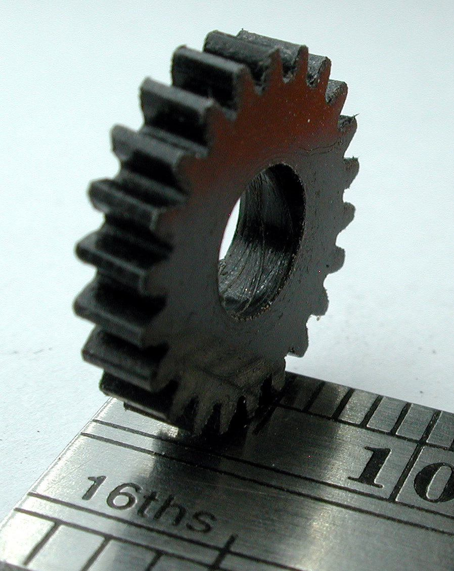 Worm Gear, High Helix, 0.5mod x 22 Teeth x 12.2mm OD x 0.095" Face x 4.6mm Bore, Delrin