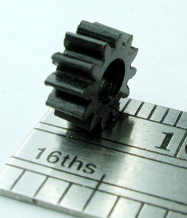 Reverse Worm Gear, 0.5mod x 12 Teeth x 7.0mm OD x 0.118" Face x 3.0mm Bore, Delrin