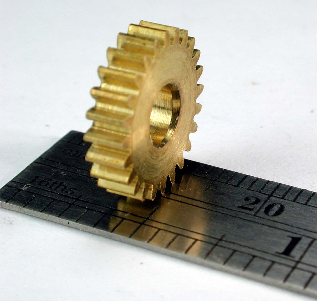 Spur Gear, 48DP, 24 Teeth x 13.8mm OD x 0.126" Face x 4.8mm bore, Brass