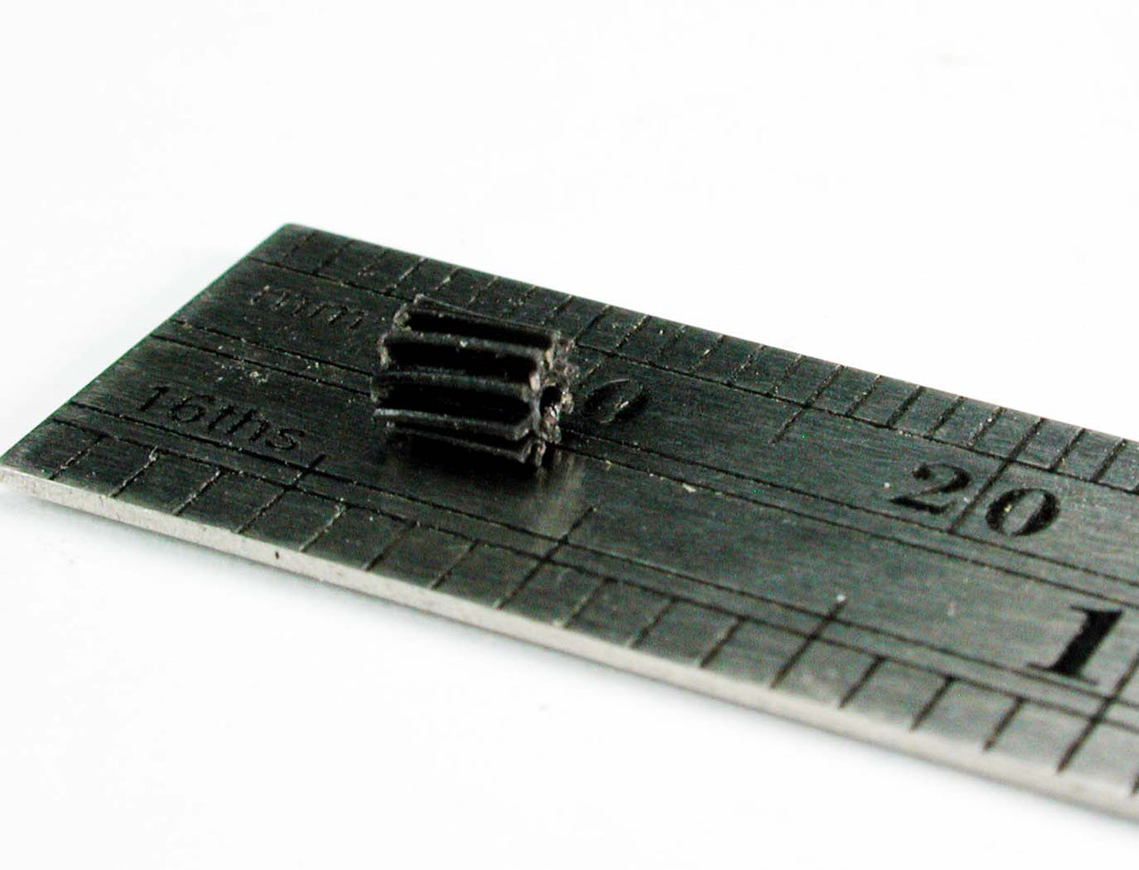 Reverse Worm Gear, Hi-Helix, 0.25mod x 10 Teeth x 3.0mm OD x 0.145" Face, 1.0mm Bore, Delrin