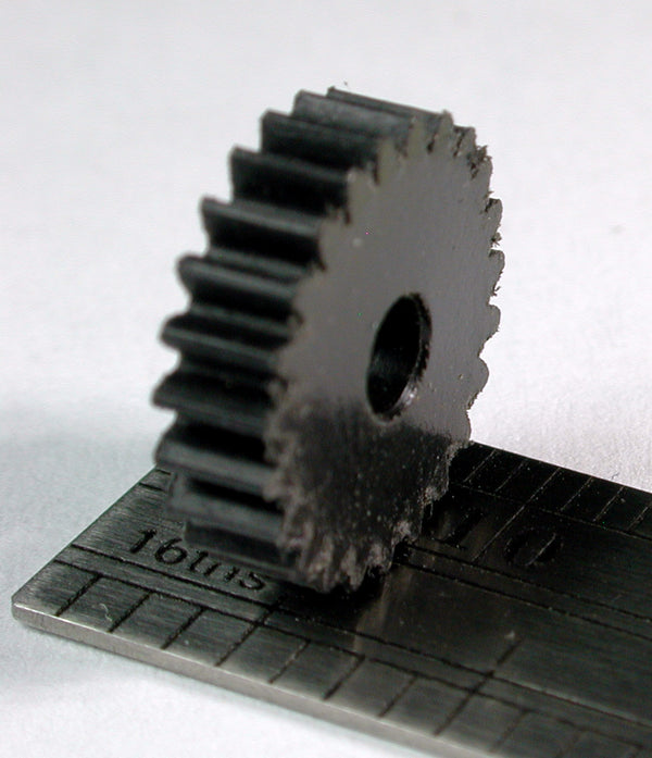 Spur Gear, 0.5mod x 23 Teeth x 12.7mm OD x 0.138" Face x 1/8" Bore, Delrin