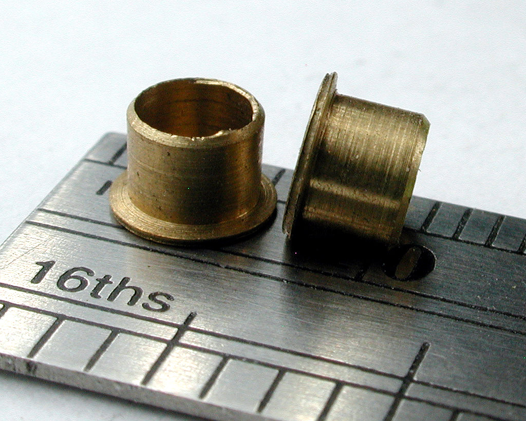 Bearing, Flanged, 9/64" ID x 5/32" OD x 0.135" L, Brass (8/pkg)
