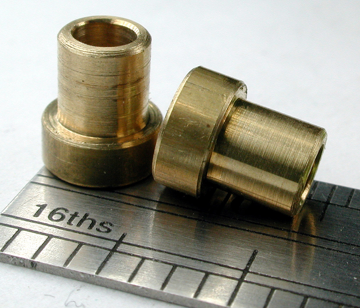 Bearing, Flanged, 1/8" ID x 3/16" OD x 0.300" L, Brass (2/pkg)