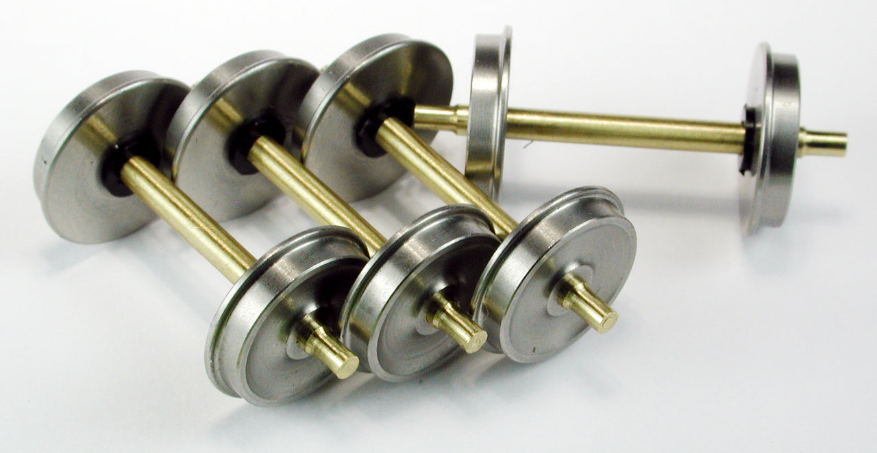 HO Scale Wheelset, 36"/88, 2.0mm x 1.025" Shouldered Axle (4/pkg)