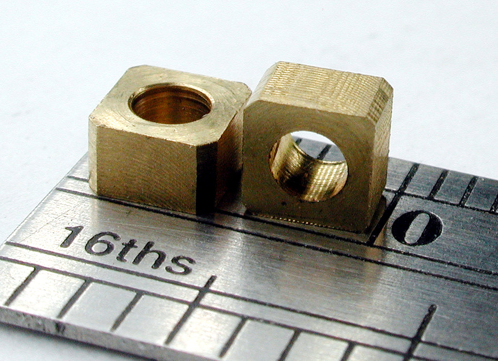 Bearing, Square, 3/32" ID x 0.165" OD x 0.097" L, Brass (2/pkg)