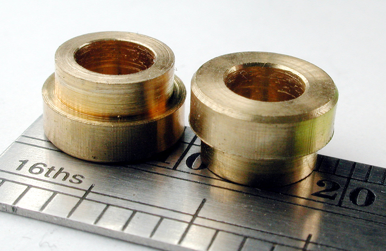 Bearing, Flanged, 3/16" ID x 0.280" OD x 0.256" L, Brass (2/pkg)