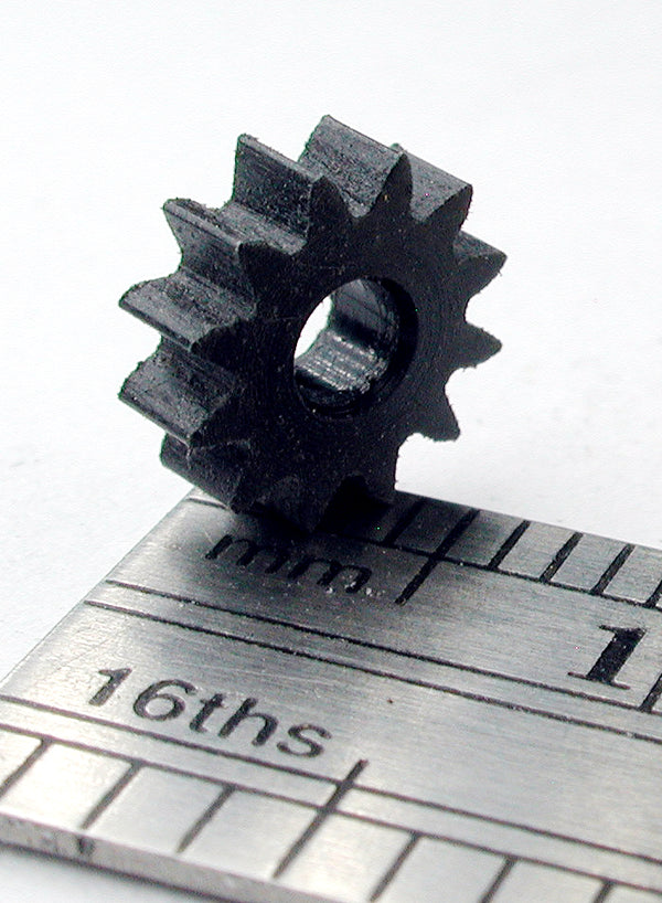 Spur Gear, 0.5mod x 12 Teeth x 7.0mm OD x 2.4mm Bore, Delrin