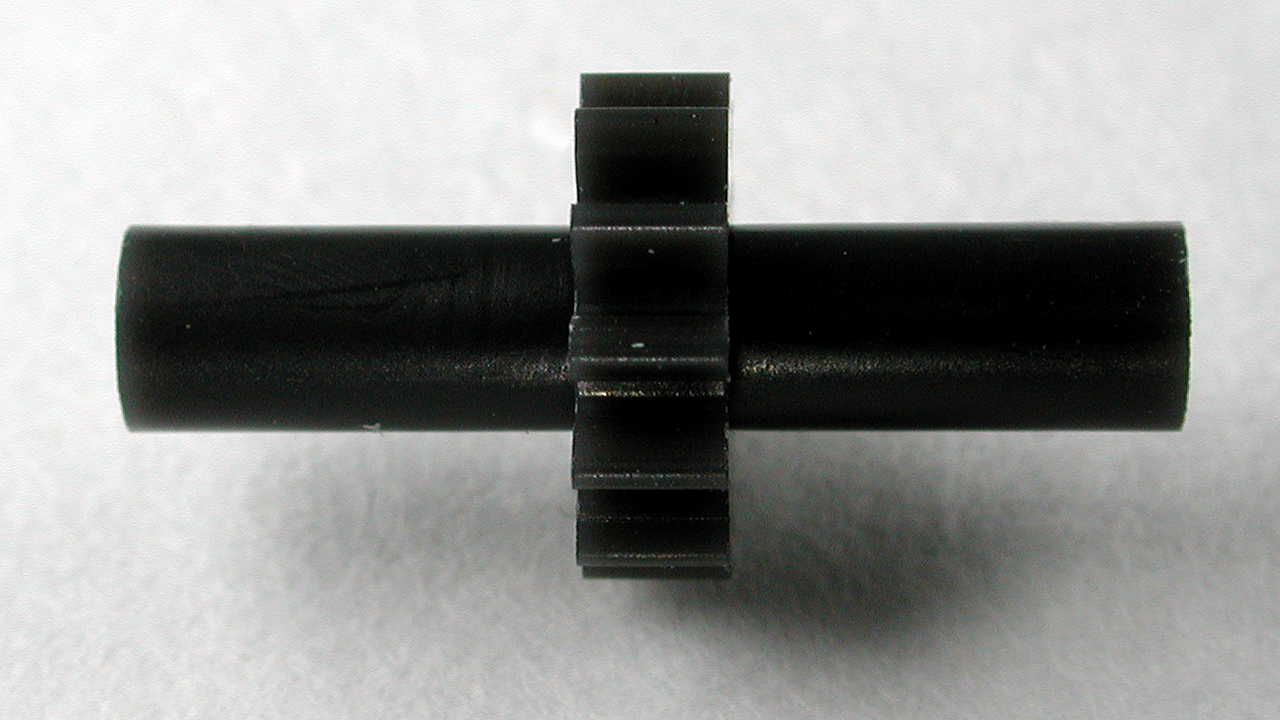 Spur Gear, 0.5mod x 12 Teeth x 6.9mm OD x 2.0mm Face x 1.5mm Bore, Delrin, Double Hubbed