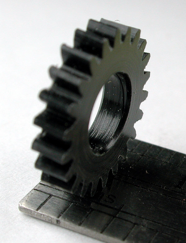 Worm Gear, 0.5mod x 22 Teeth x 12.0mm OD x 0.095" Face x 5.6mm Bore, Delrin