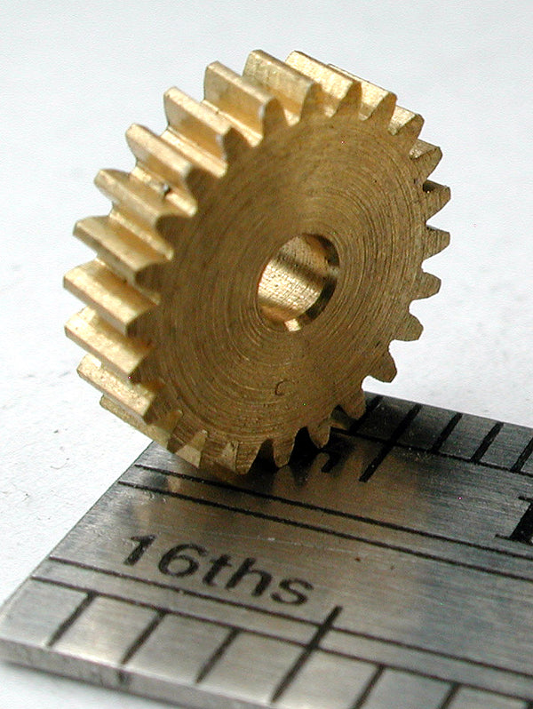 Worm Gear, 72DP x 24 Teeth x 9.2mm OD x 0.085" Face x 2.0mm Bore, Brass