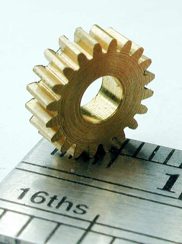 Worm Gear, 72DP x 20 Teeth x 7.8mm OD x 0.085" Face x 3.0mm Bore, Brass