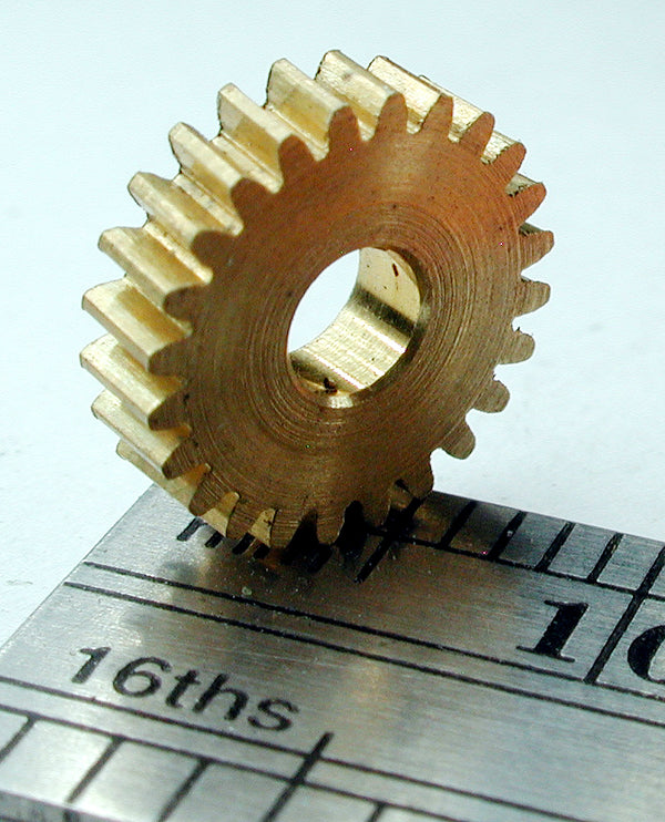 Worm Gear, 72DP x 24 Teeth x 9.2mm OD x 0.085" Face x 3.0mm Bore, Brass