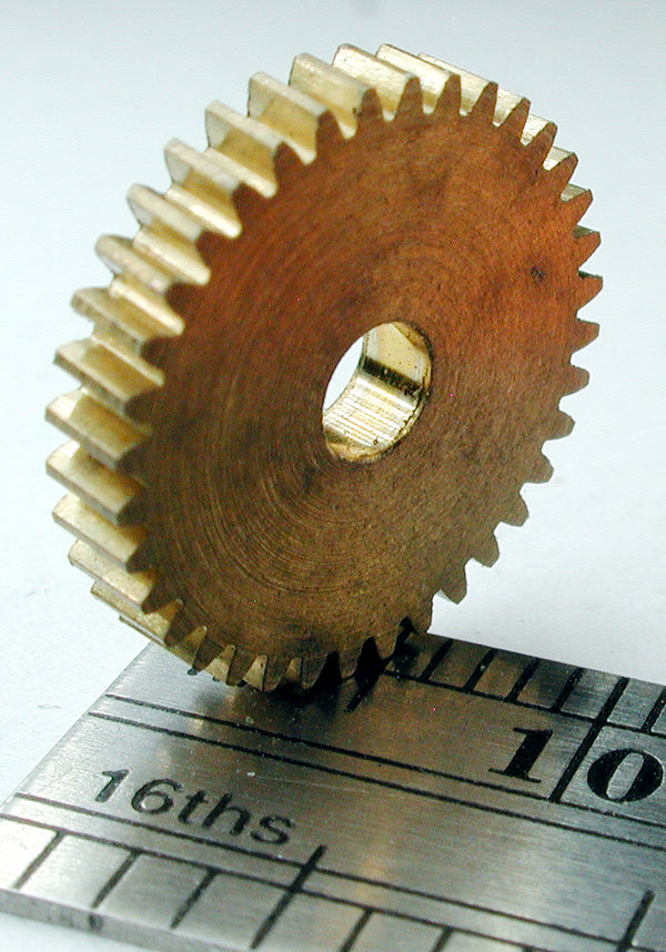 Worm Gear, 72DP x 36 Teeth x 13.4mm OD x 0.085" Face x 3.0mm Bore, Brass