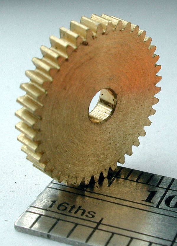 Worm Gear, 72DP x 40 Teeth x 14.8mm OD x 0.085" Face x 3.0mm Bore, Brass