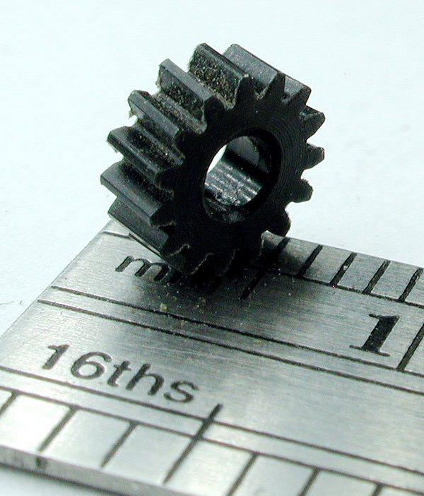 Worm Gear, 72DP x 15 Teeth x 6.1mm OD x 0.085" Face x 3/32" Bore, Delrin