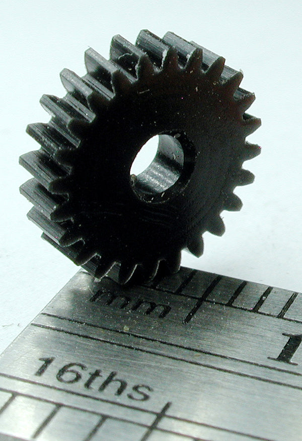 Worm Gear, 72DP x 24 Teeth x 9.2mm OD x 0.085" Face x 3/32" Bore, Delrin