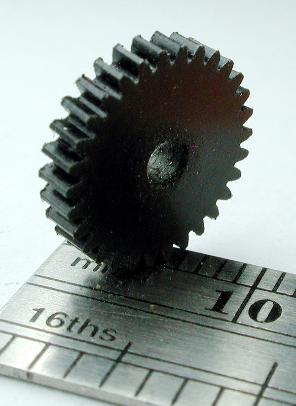 Worm Gear, 72DP x 30 Teeth x 11.3mm OD x 0.085" Face x 3/32" Bore, Delrin