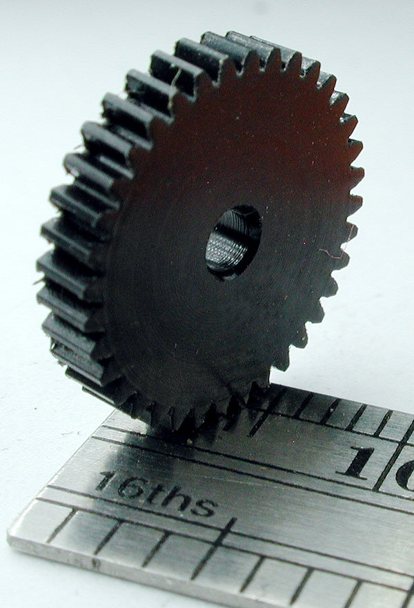 Worm Gear, 72DP x 36 Teeth x 13.4mm OD x 0.085" Face x 3/32" Bore, Delrin