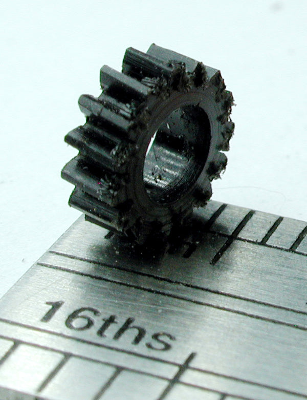 Worm Gear, 72DP x 15 Teeth x 6.1mm OD x 0.085" Face x 1/8" Bore, Delrin