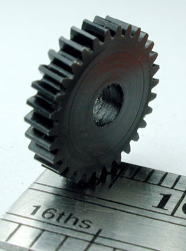 Worm Gear, 72DP x 30 Teeth x 11.3mm OD x 0.085" Face x 1/8" Bore, Delrin