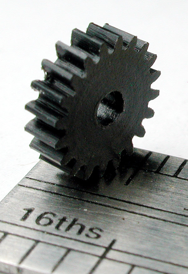 Worm Gear, 72DP x 20 Teeth x 7.8mm OD x 0.085" Face x 2.0mm Bore, Delrin