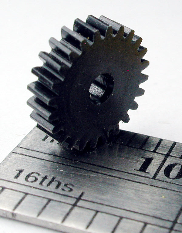 Worm Gear, 72DP x 24 Teeth x 9.2mm OD x 0.085" Face x 2.0mm Bore, Delrin