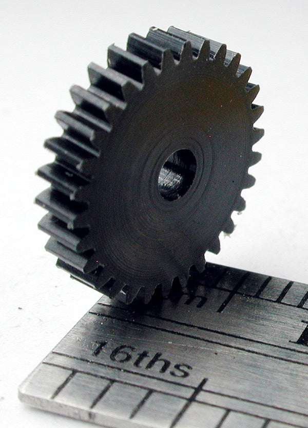 Worm Gear, 72DP x 30 Teeth x 11.3mm OD x 0.085" Face x 2.0mm Bore, Delrin