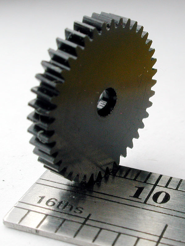 Worm Gear, 72DP x 40 Teeth x 14.8mm OD x 0.085" Face x 2.0mm Bore, Delrin