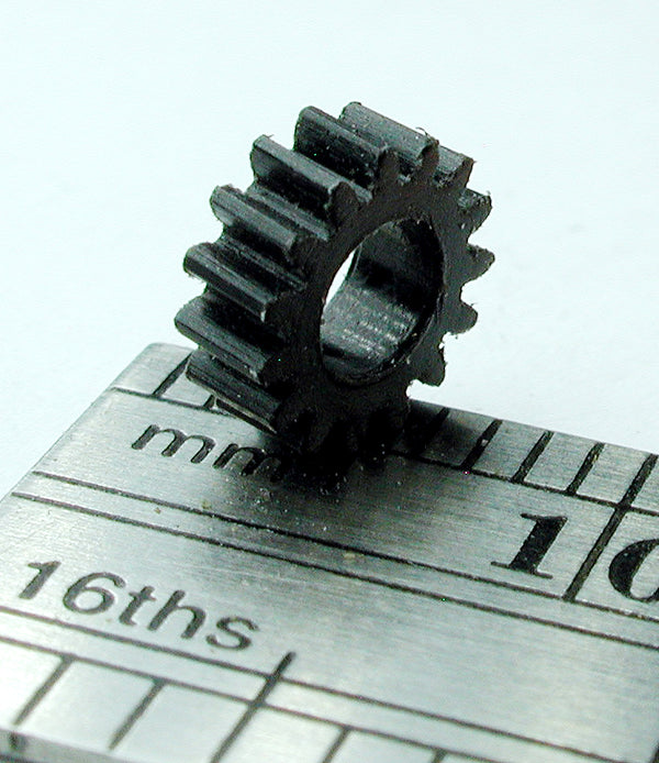 Worm Gear, 72DP x 15 Teeth x 6.1mm OD x 0.085" Face x 3.0mm Bore, Delrin