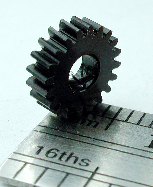 Worm Gear, 72DP x 20 Teeth x 7.8mm OD x 0.085" Face x 3.0mm Bore, Delrin